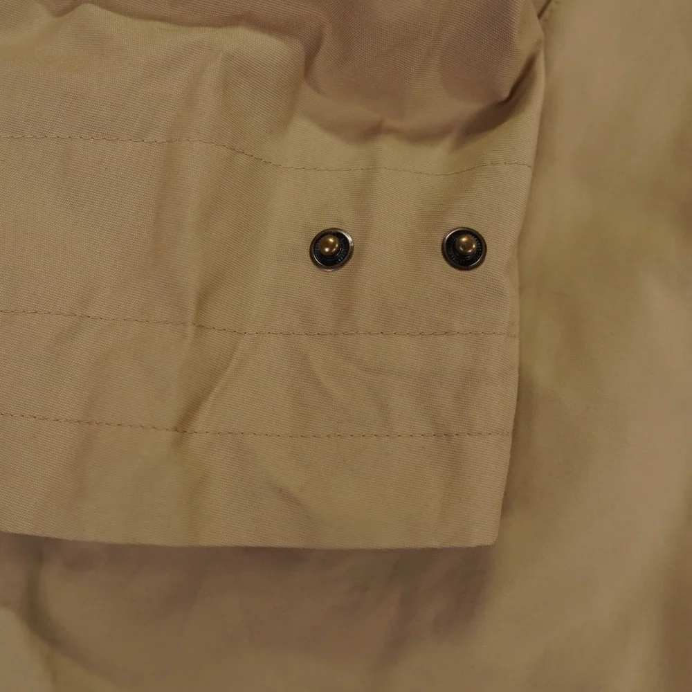 Brooks Brothers Trench‎ Coat Men Medium Khaki Cotton Y2K Belted Collar Heritage